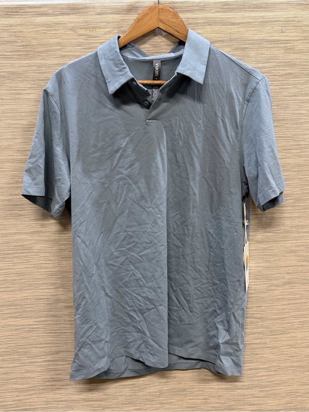 Vuori Short Sleeve Feather Polo Dusty Blue Men’s M - Picture 2 of 7